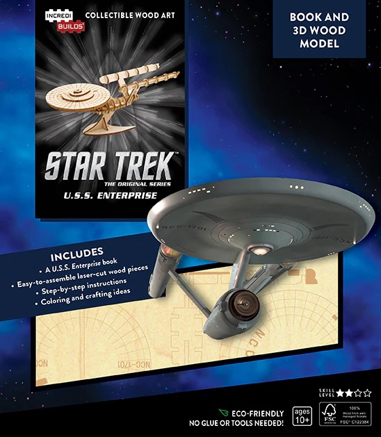 Incredibuilds: Star Trek U.S.S. Enterprise Book And 3D Wood Model