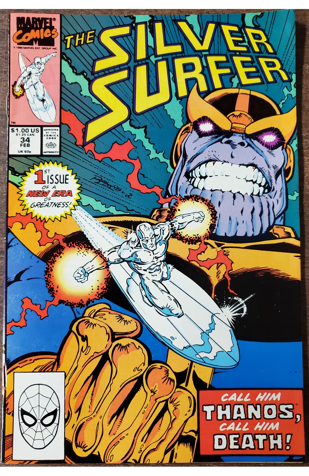 Silver Surfer #34 (Marvel 1990) Infinity Guantlet Prelude