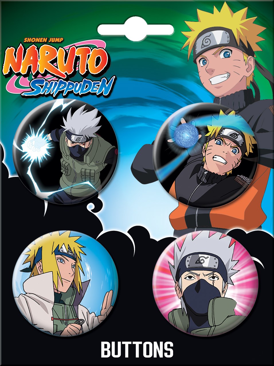 Naruto Shippuden 4 Button Set