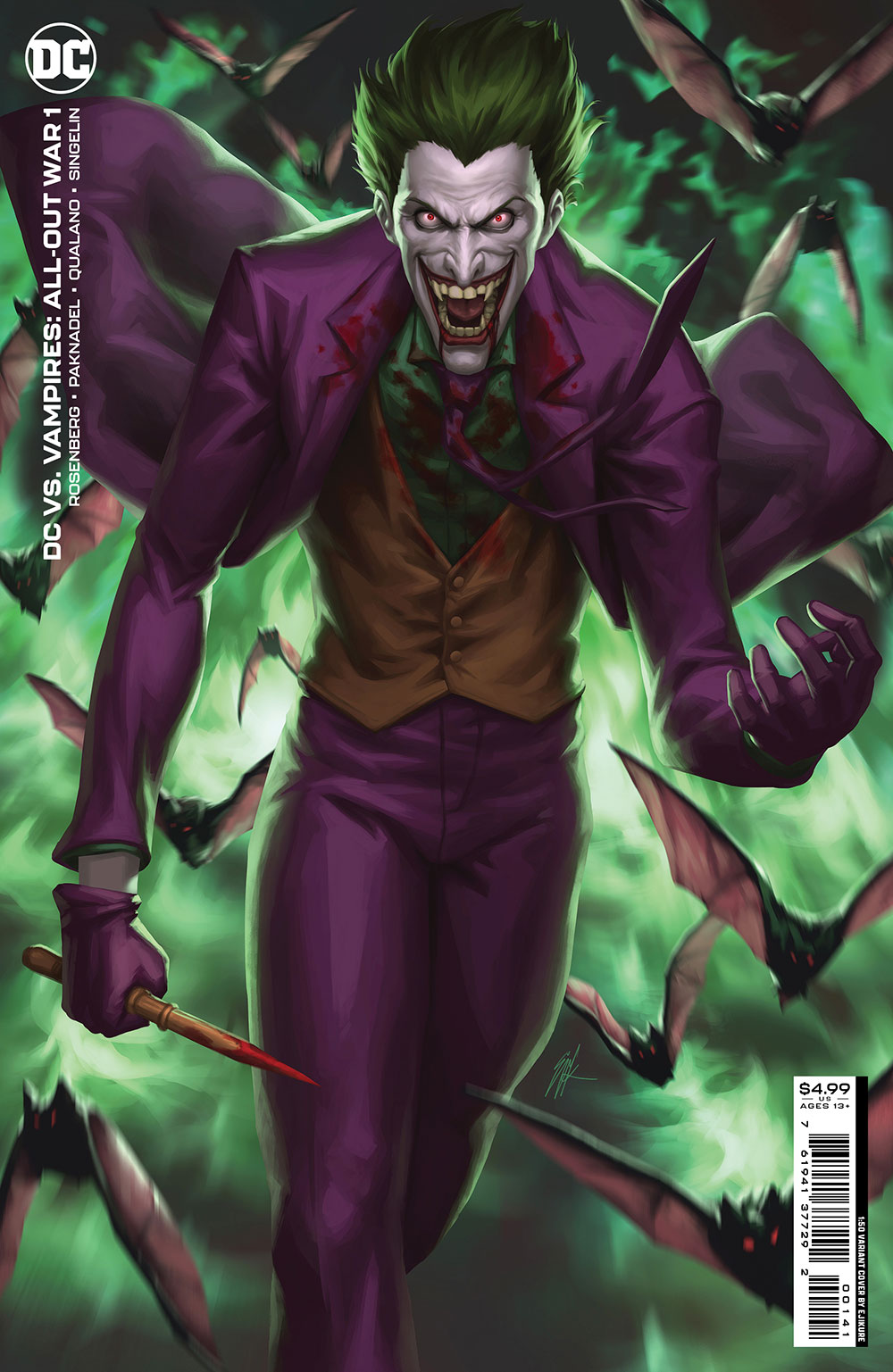 DC Vs Vampires All-Out War #1 Cover D 1 for 50 Incentive Ejikure Card Stock Variant (Of 6)