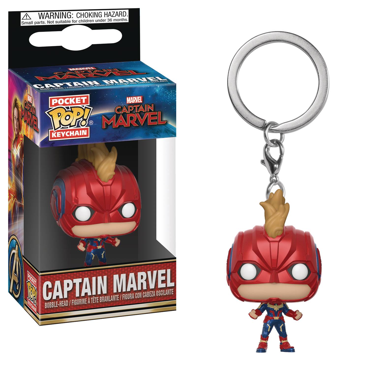 Pocket Pop Captain Marvel Capt Marvel Mohawk Fig Keychain