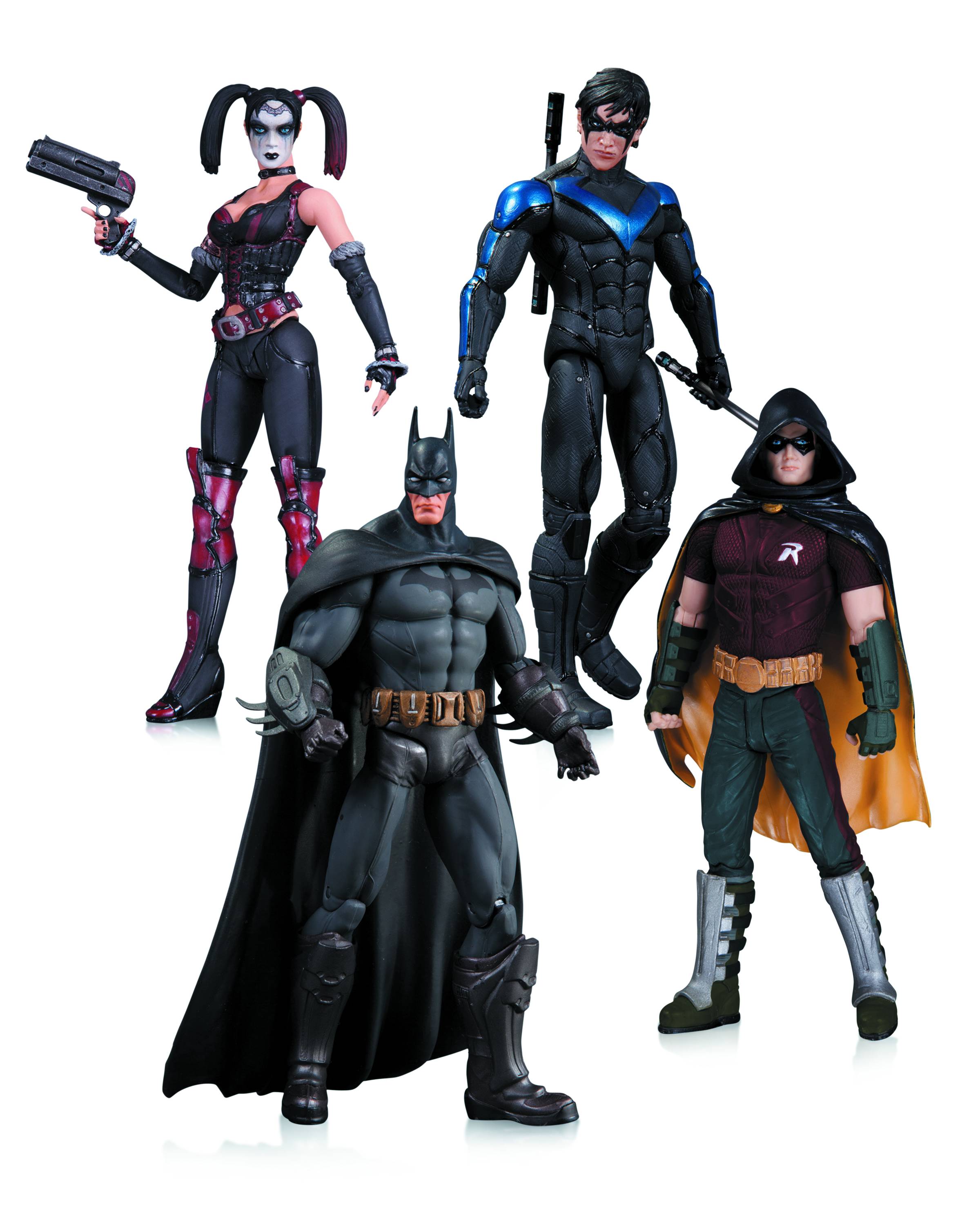 Harley Quinn Batman Nightwing Robin Action Figure 4 Pack