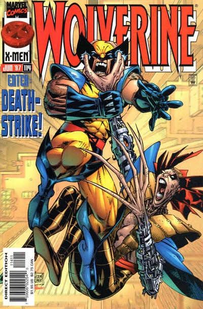 Wolverine #114 [Direct Edition - 50/50 - Orange Background]-Very Fine (7.5 – 9)