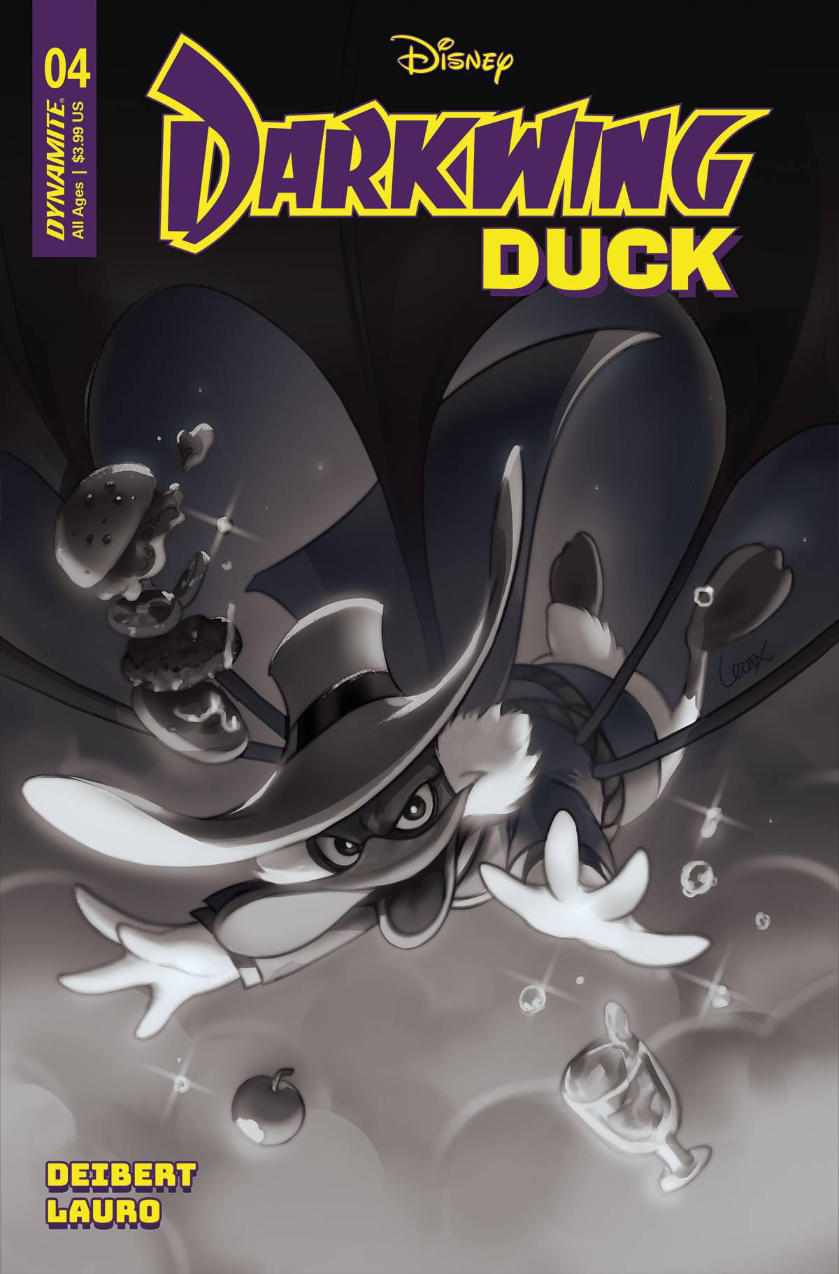 Darkwing Duck #4 Cover H 1 for 15 Incentive Leirix Black & White