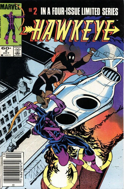 Hawkeye #2 [Newsstand]-Very Good (3.5 – 5) Origin And New Costume Design of Hawkeye