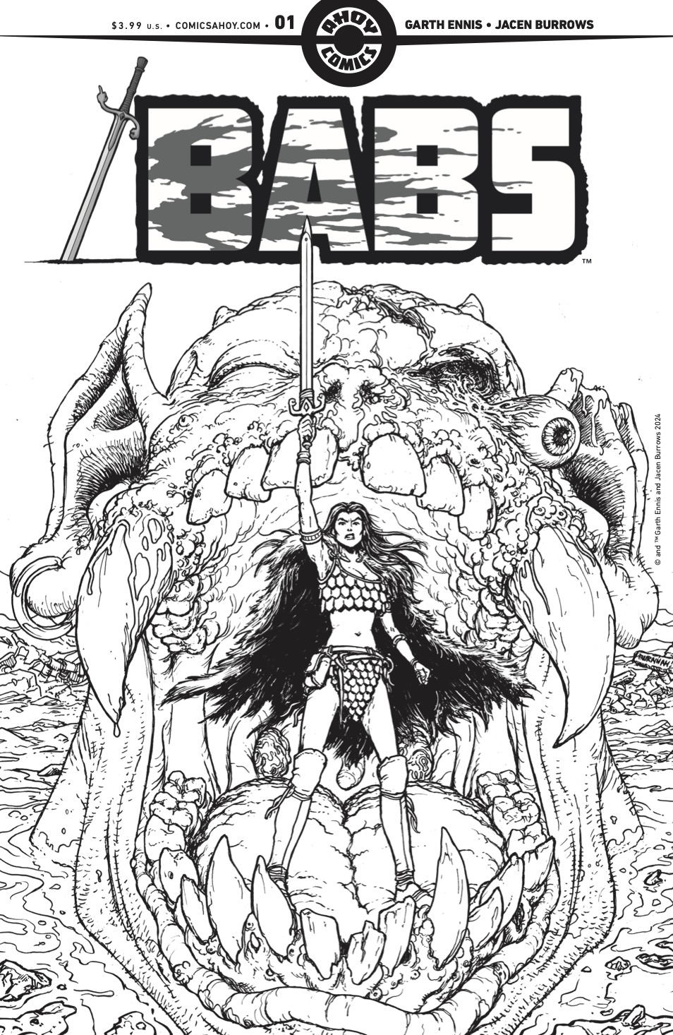 Babs #1 Cover D 1 for 4 Incentive Chris Burnham Line Art Variant (Mature) (Of 6)