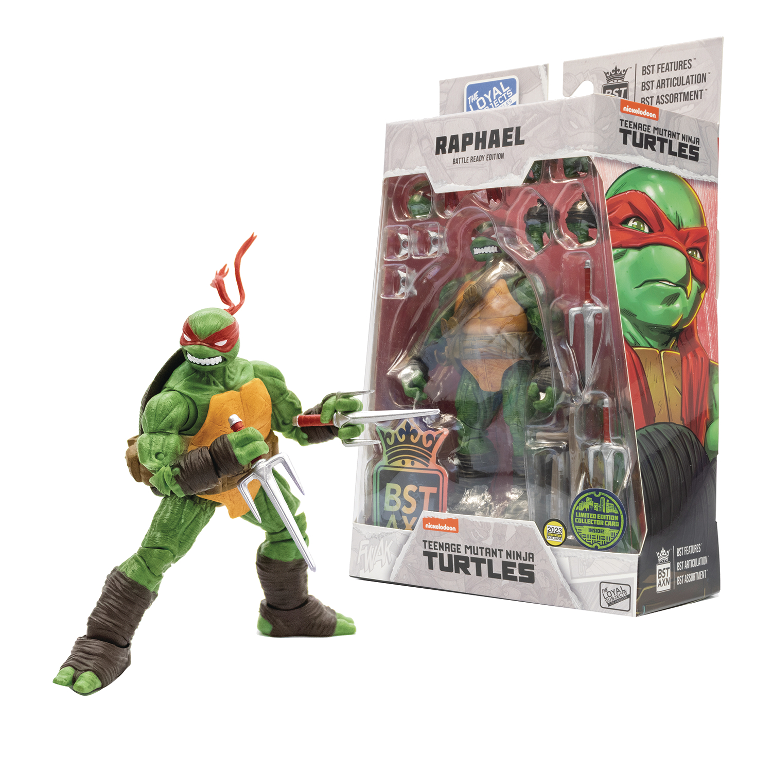 San Diego ComicCon 2023 Teenage Mutant Ninja Turtles Bst Axn Raphael Comic 5-Inch Action Figure