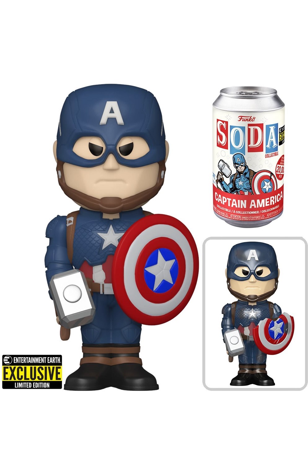 Avengers: Endgame Captain America Vinyl Soda Figure - Entertainment Earth Exclusive