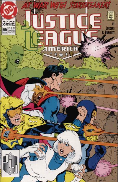 Justice League America #65 [Direct]-Fine (5.5 – 7) (1989)