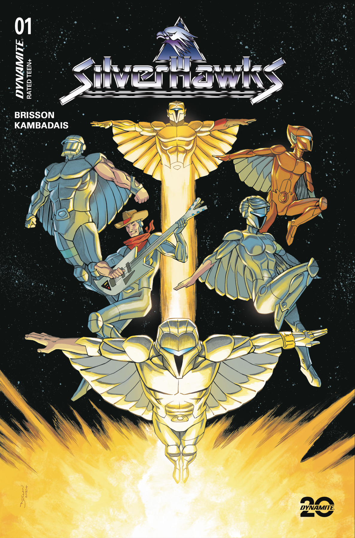 Silverhawks #1 Cover T 1 for 10 Incentive Shalvey Foil