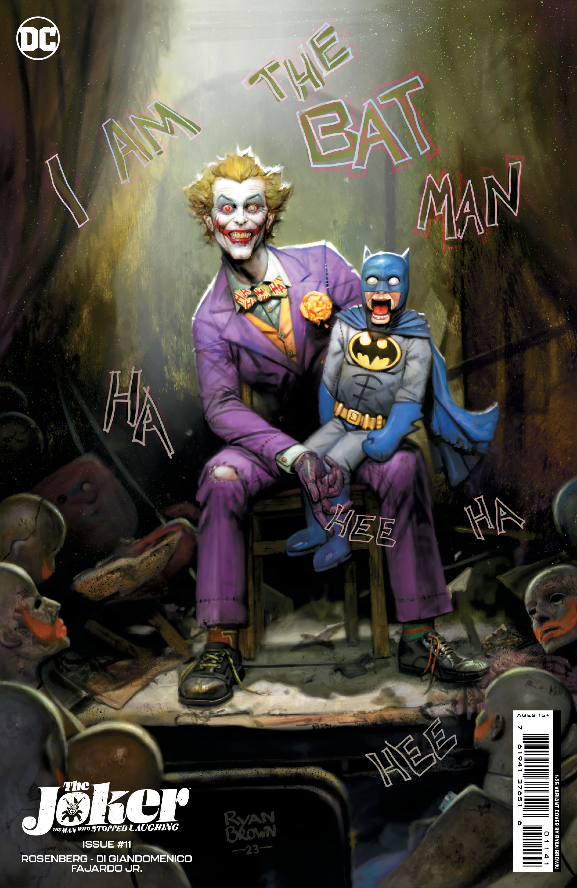 Joker The Man Who Stopped Laughing #11 Cover D 1 for 25 Incentive Ryan Brown Variant