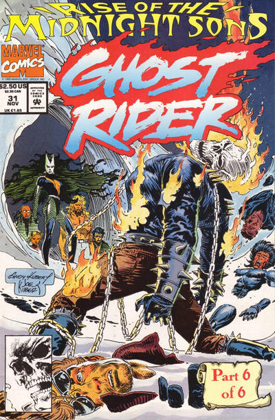 Ghost Rider #31 [Direct]-Very Fine (7.5 – 9) [1St Full Team App. of The Midnight Sons]