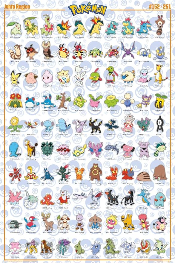 Pokémon - Johto Poster