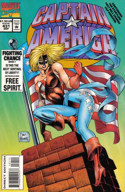 Captain America #431 [Direct Edition] - Fn/Vf 7.0