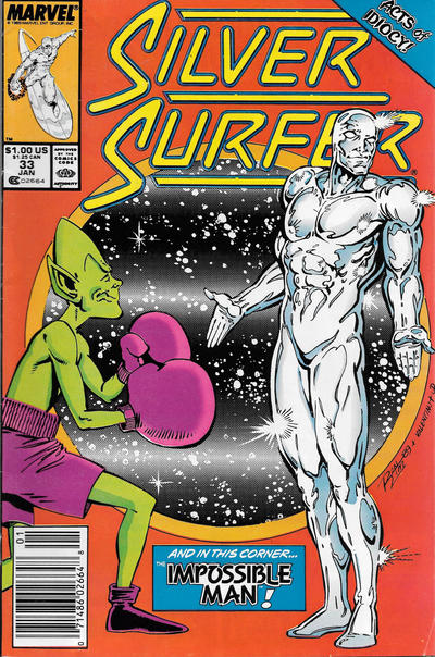 Silver Surfer #33 [Newsstand]-Very Fine (7.5 – 9)