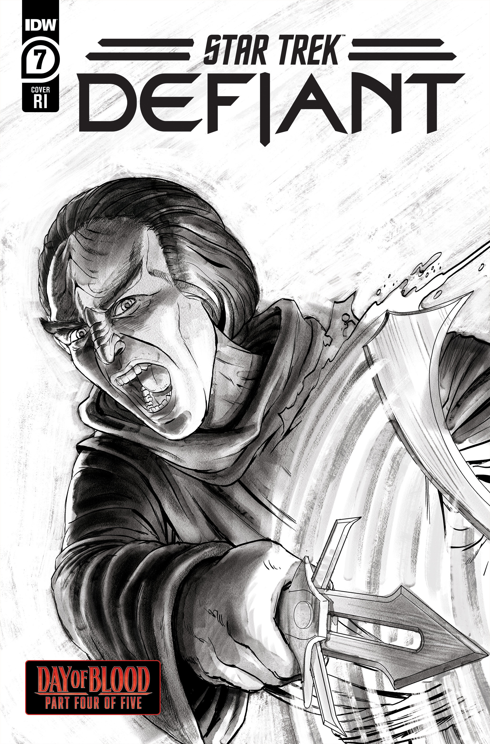 Star Trek: Defiant #7 Ward B&W 1 for 10 Incentive