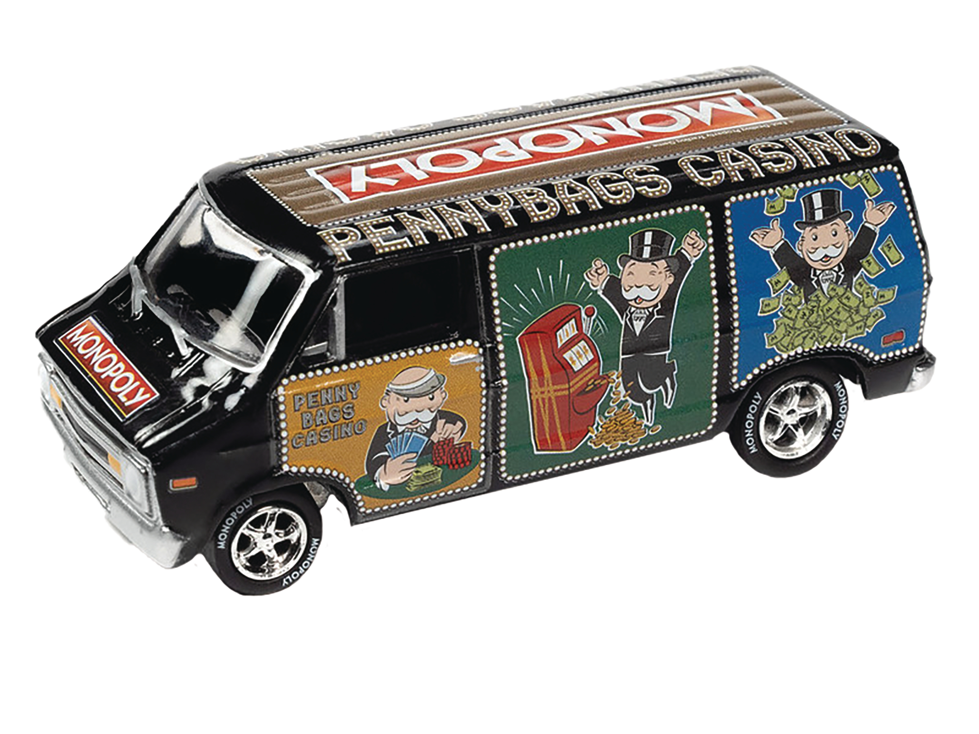 Johnny Lightning 1976 Monopoly Dodge Casino Van 1/64 Die-Cast Car