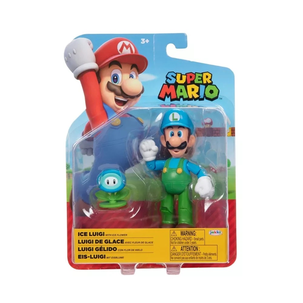 Super Mario Ice Luigi 4" Action Figure