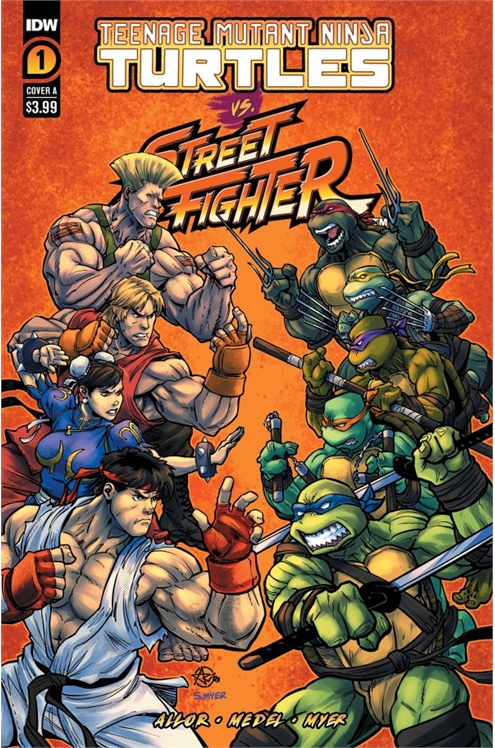 Teenage Mutant Ninja Turtles Vs. Street Fighter #1-5 Comic Pack! Full Series!