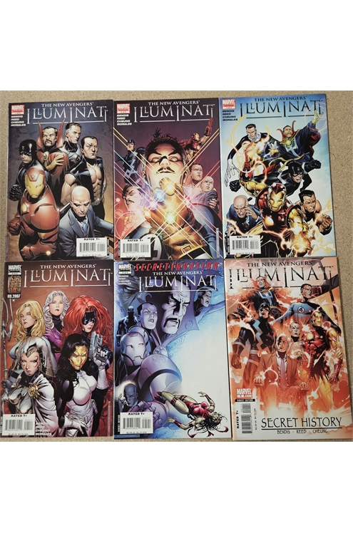 New Avengers Illuminati #1-5 Plus Illuminati Secret History (Marvel 2006) Set