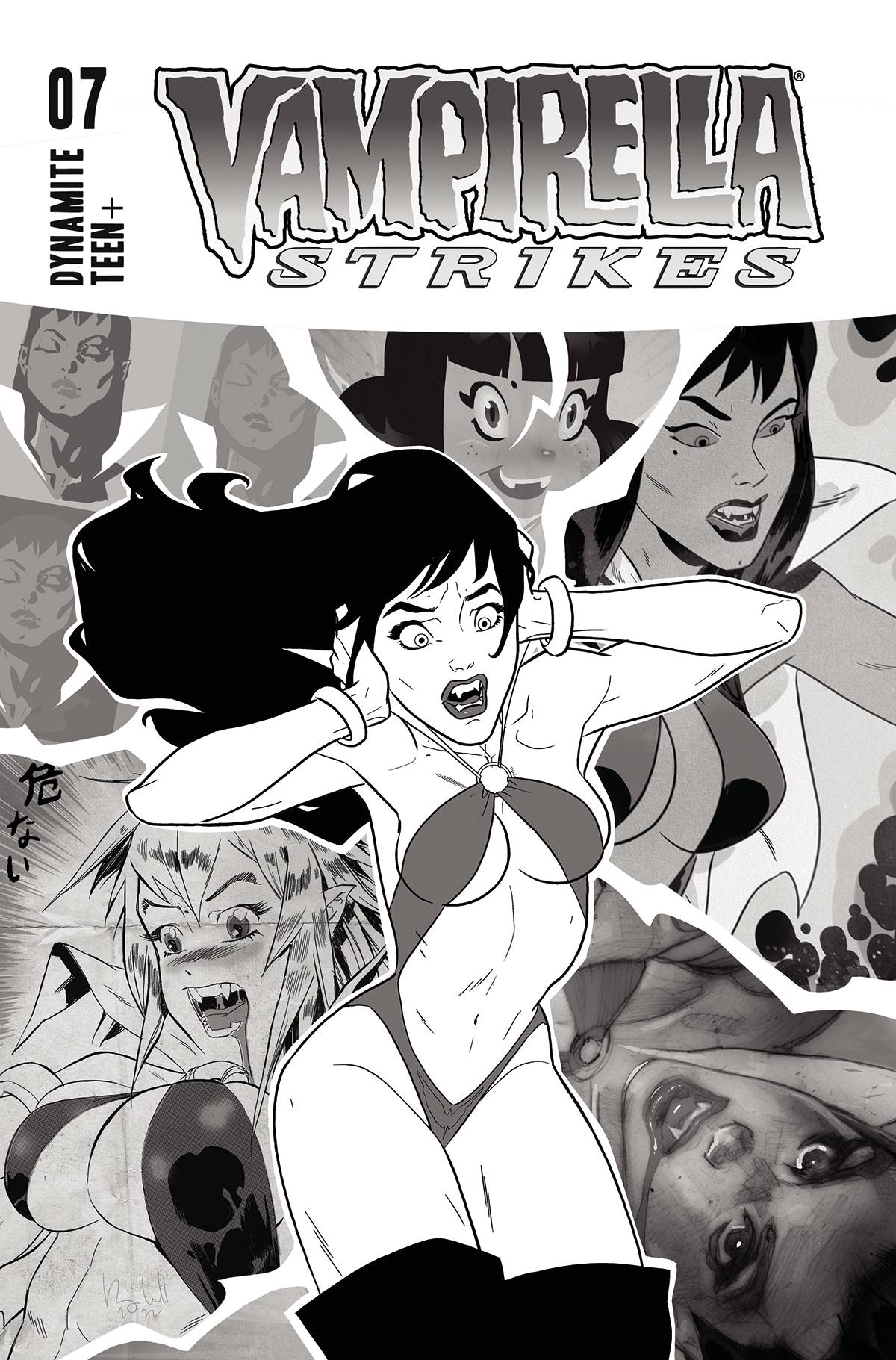Vampirella Strikes #7 Cover O 7 Copy Last Call Incentive Caldwell Black & White