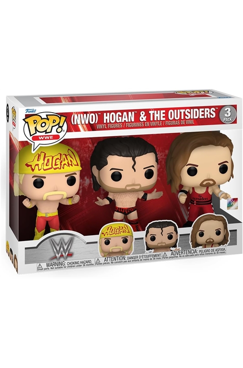 Funko Pop! Wwe: New World Order - Hogan & The Outsiders 3-Pack Damaged