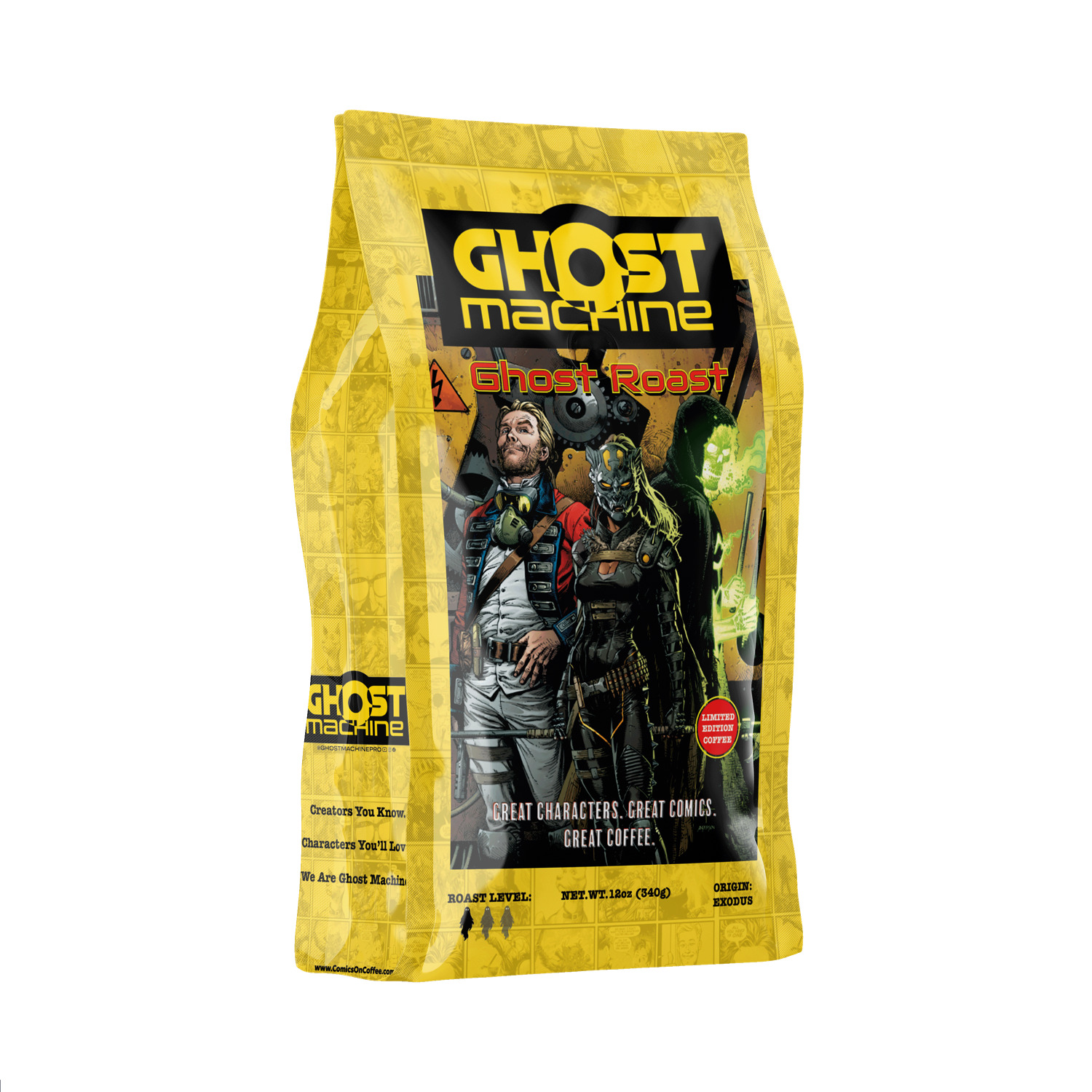 Comics On Coffee Ghost Machine Ghost Roast Coffee 12oz Bag