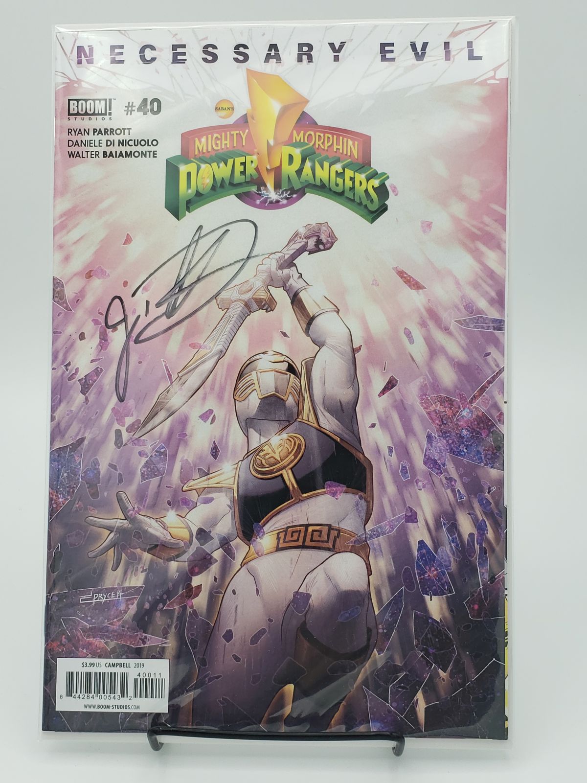 Mighty Morphin Power Rangers #40 Cover A Signed By Jason David Frank