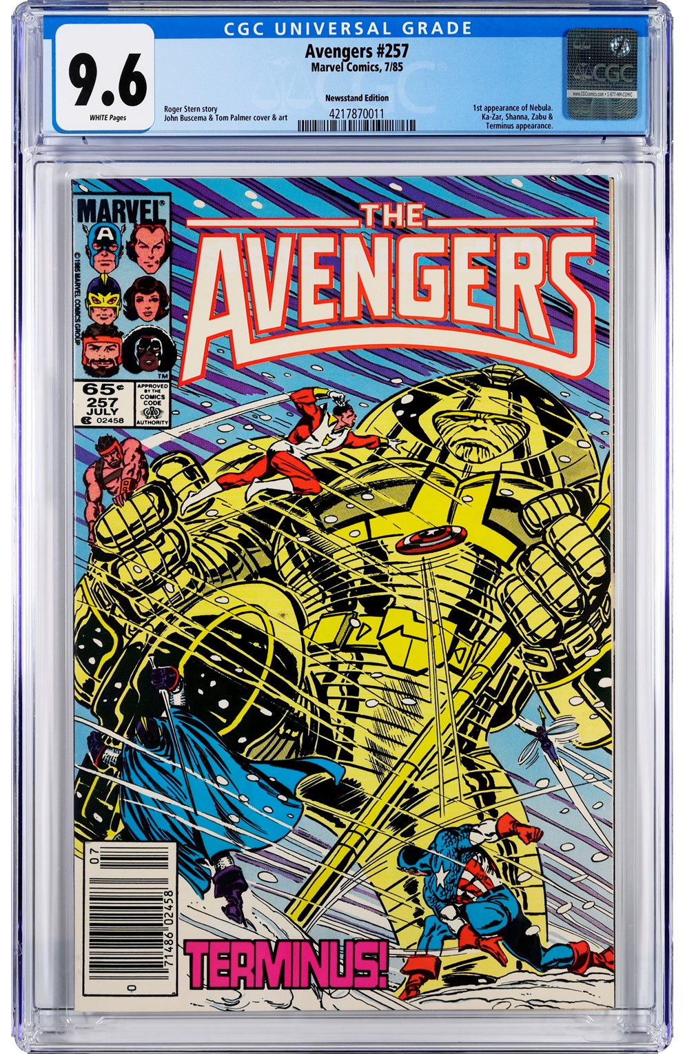 Avengers #257 Cgc 9.6