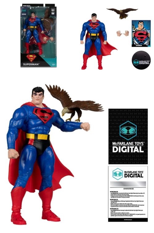 DC Direct Mcfarlane Toys Digital Wave 2 Superman (Our Worlds At War)