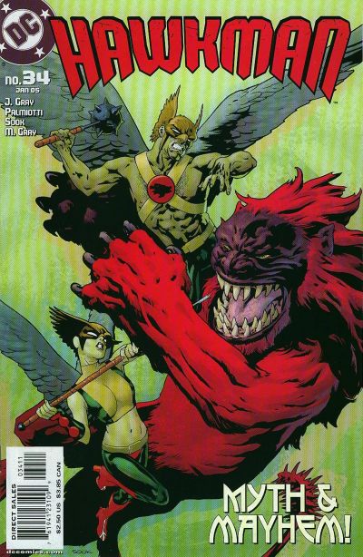 Hawkman #34-Near Mint (9.2 - 9.8)