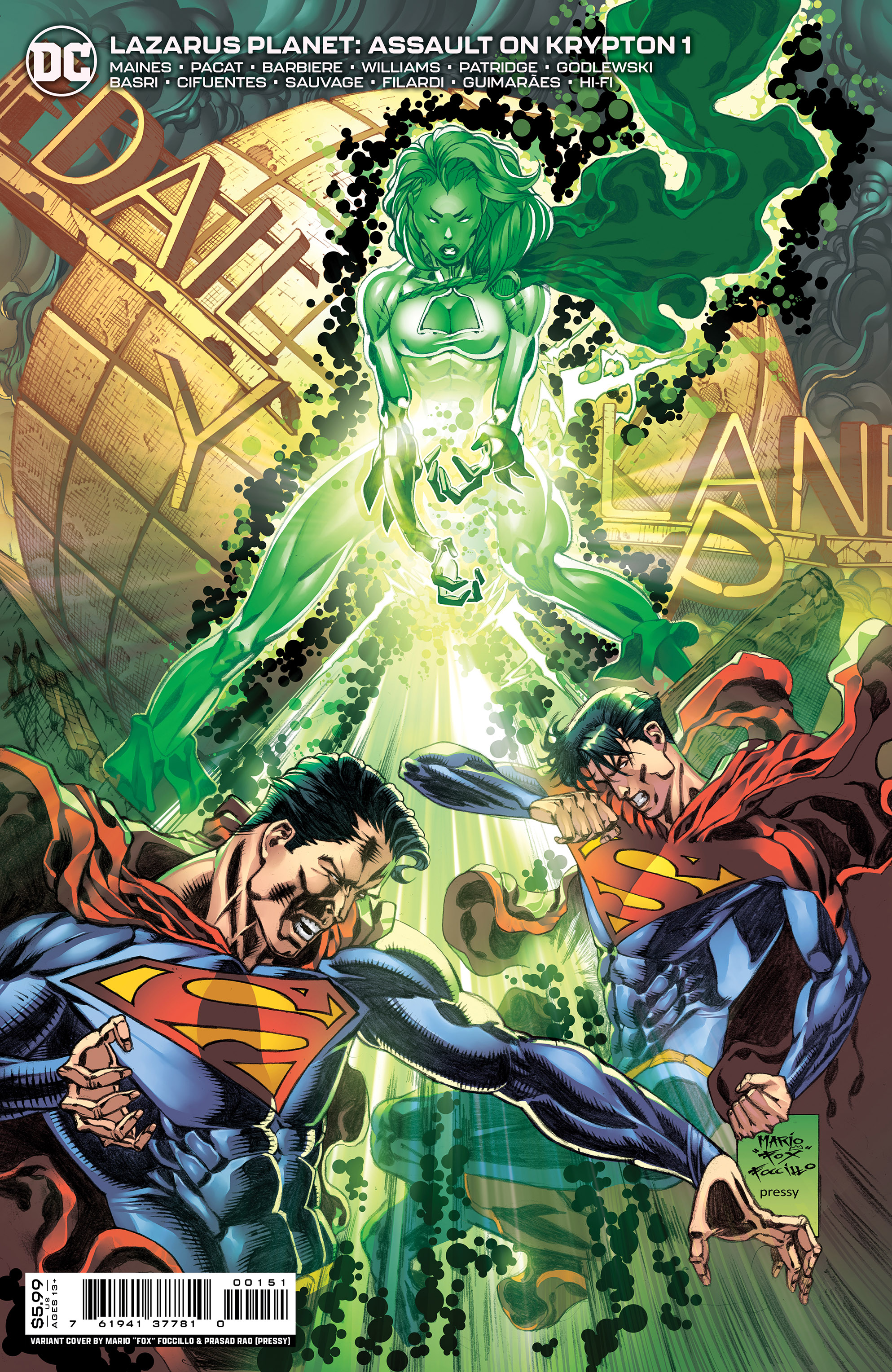 Lazarus Planet Assault on Krypton #1 (One Shot) Cover D Mario Fox Foccillo & Prasad Pressy Rao Card