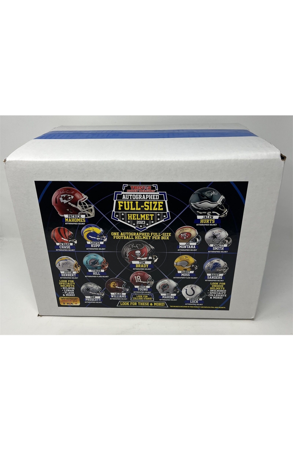 
2023 Tristar Hidden Treasures Autographed Full-Size Football Helmet Hobby Box