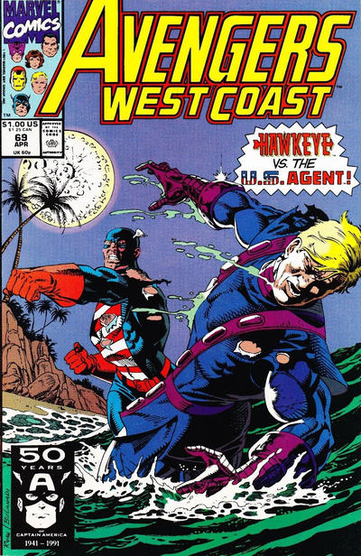 Avengers West Coast #69 [Direct]-Fine (5.5 – 7)