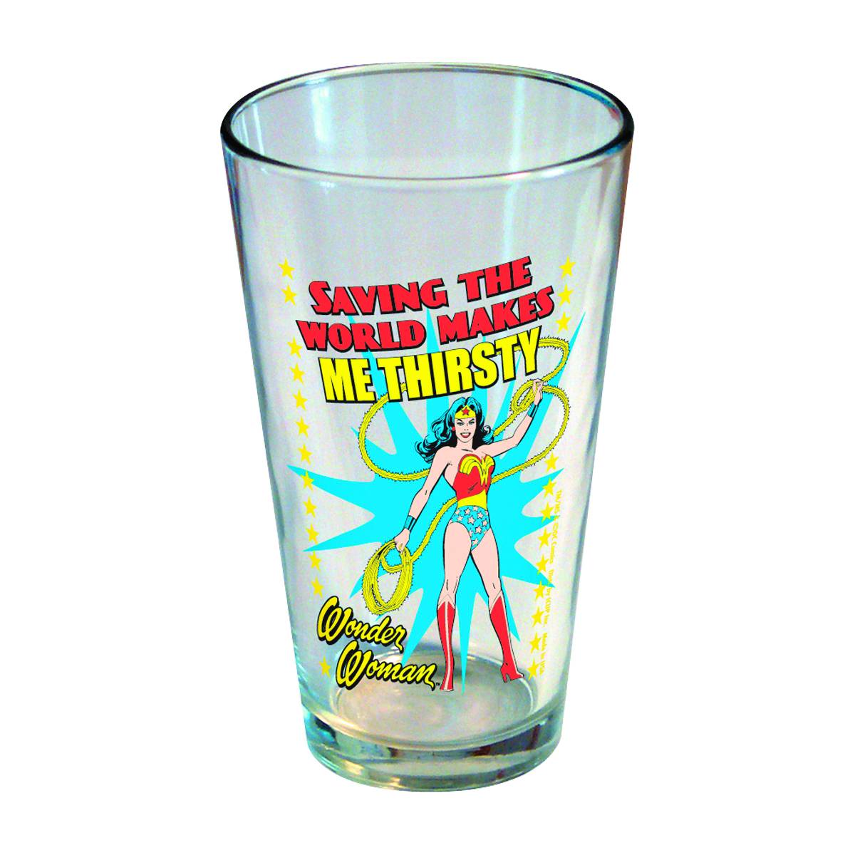 DC Comics Wonder Woman Thirsty Pint Glass