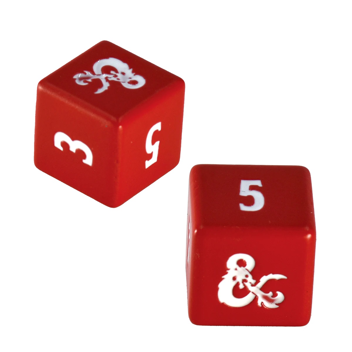 Heavy Metal Red And White D6 Dice Set (4Ct) For Dungeons & Dragons