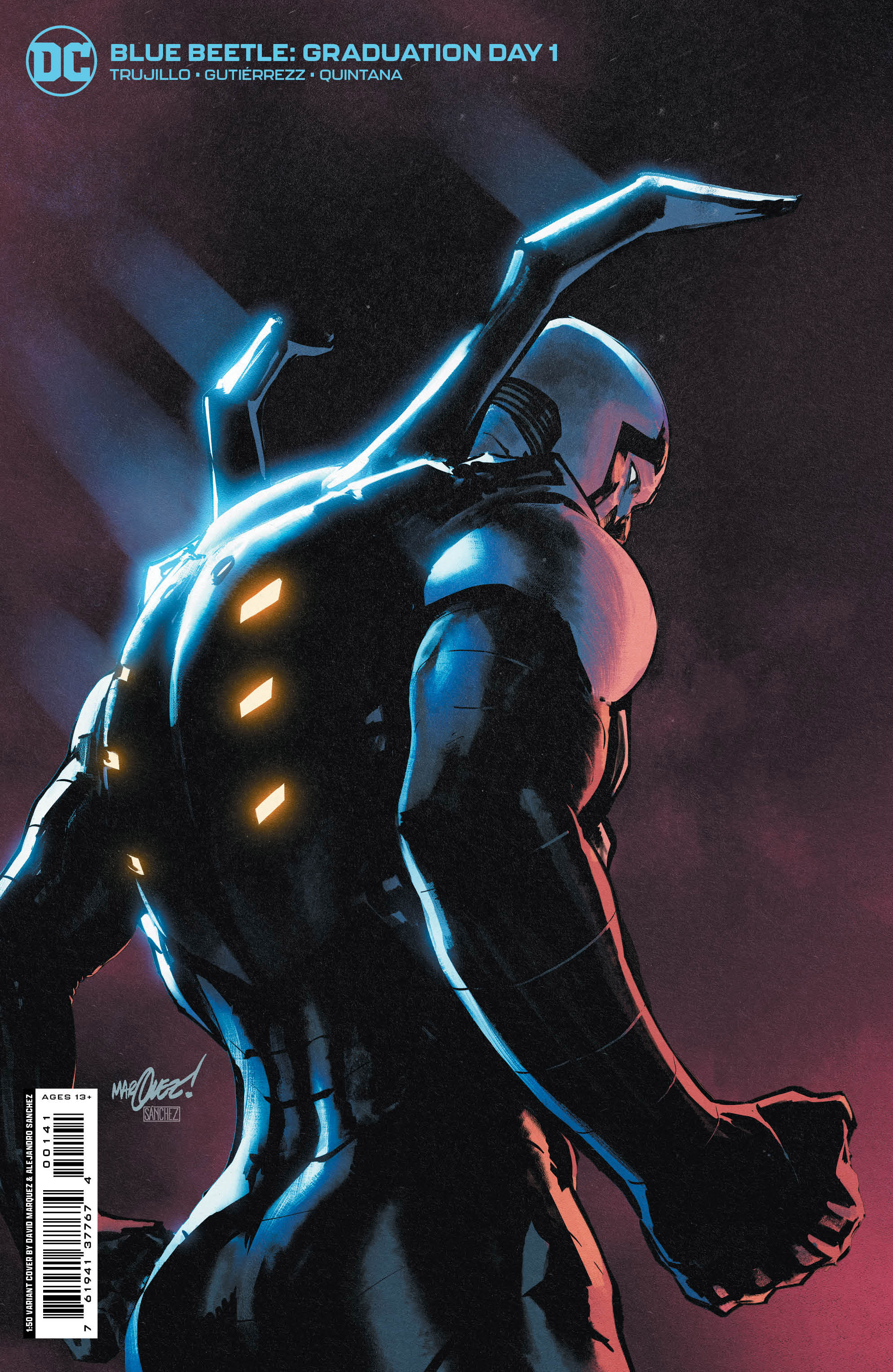 Blue Beetle Graduation Day #1 Cover D 1 for 50 Incentive David Marquez Card Stock Variant (Of 6)