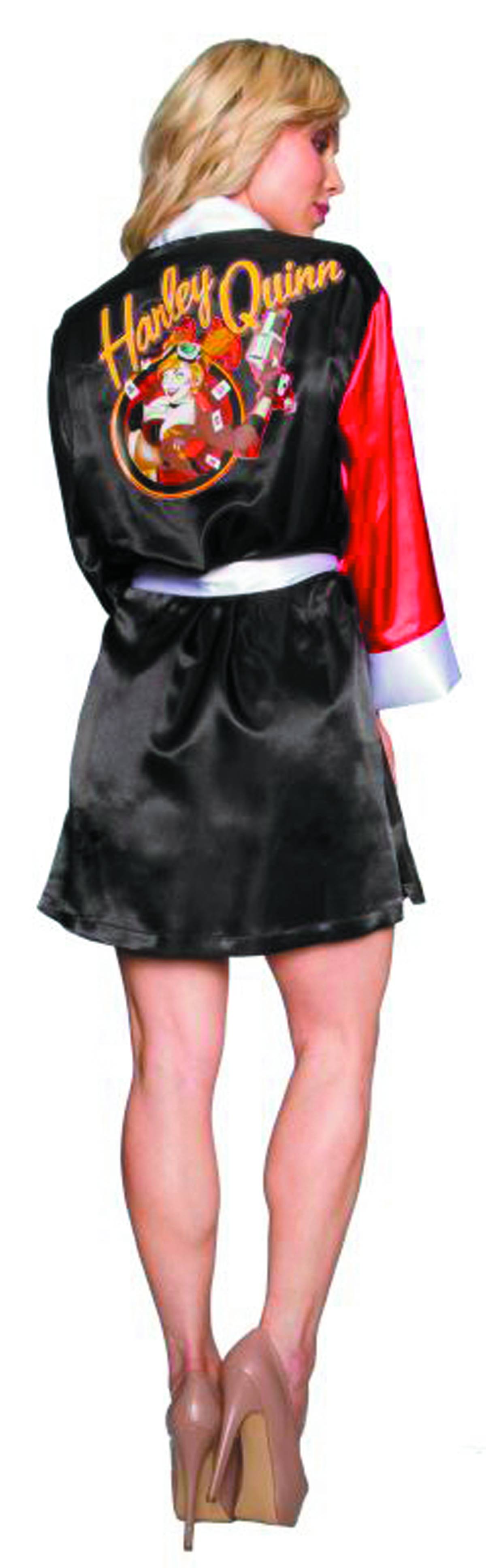 DC Bombshells Harley Quinn Px Satin Robe Lg/xl