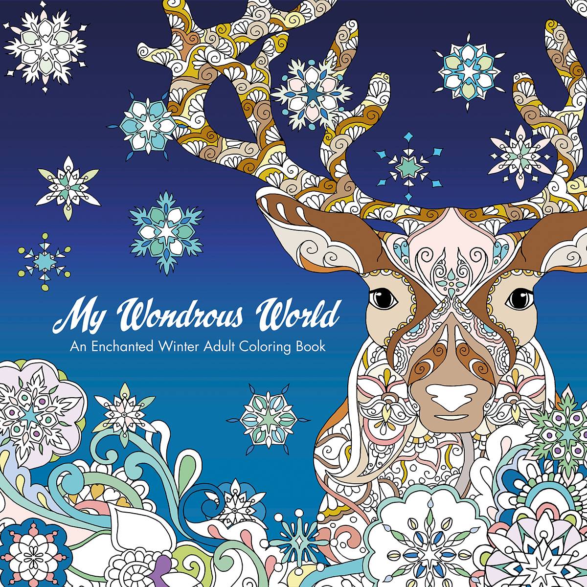 Wondrous World Enchanted Winter Adult Coloring Book Graphic Novel