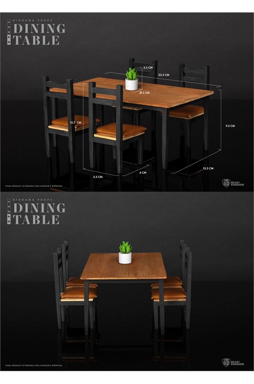 1/12 Scale Diorama Props Series Dining Table Set