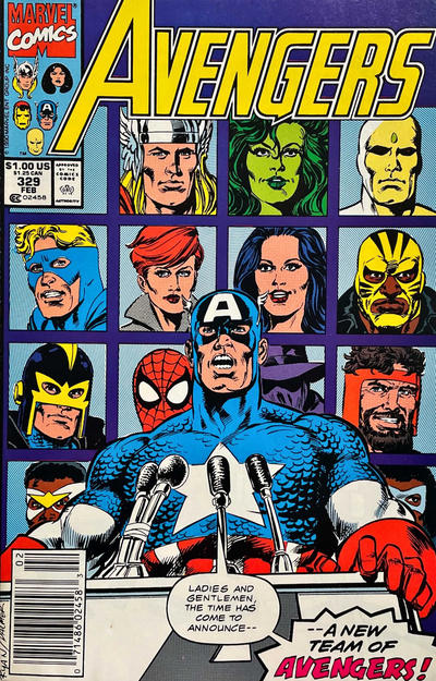 The Avengers #329 [Newsstand]-Fine (5.5 – 7)