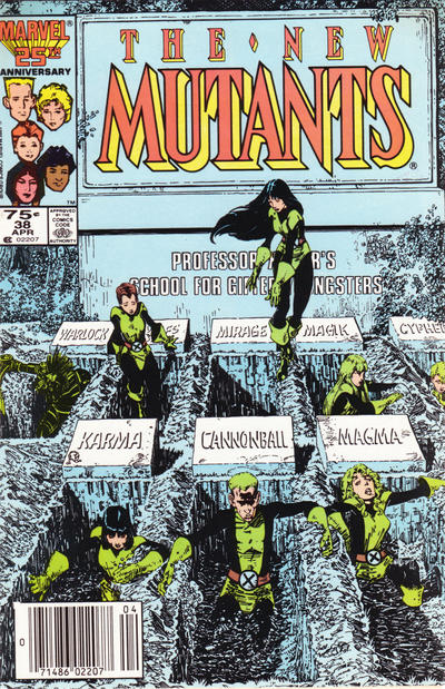 The New Mutants #38 [Newsstand]-Very Fine (7.5 – 9)