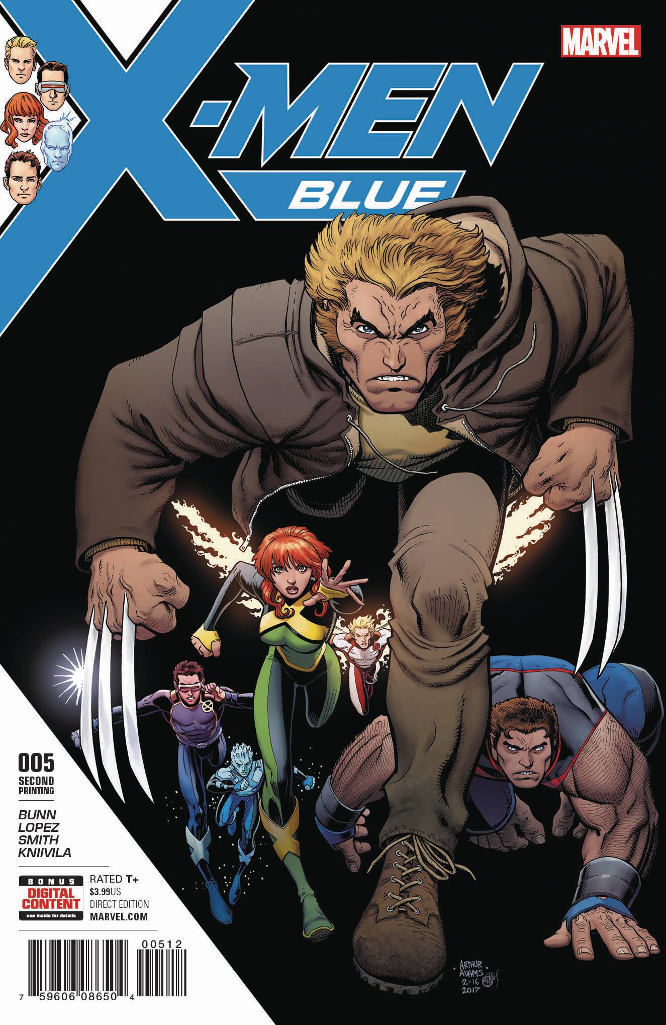 X-Men Blue #5 2nd Printing Art Adams Variant