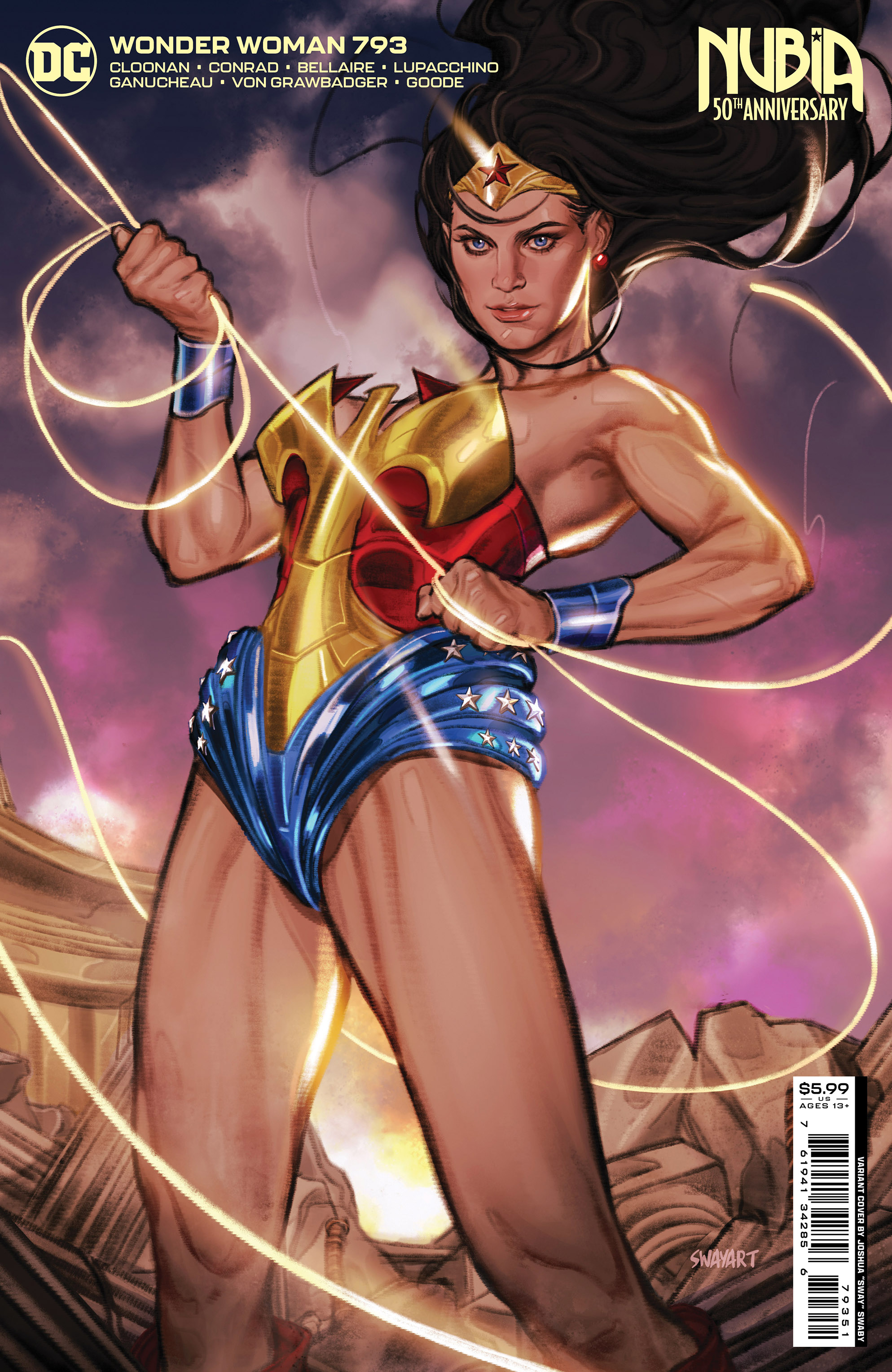 Wonder Woman #793 Cover C Joshua Sway Swaby Nubia 50th Anniversary Card Stock Variant (2016)
