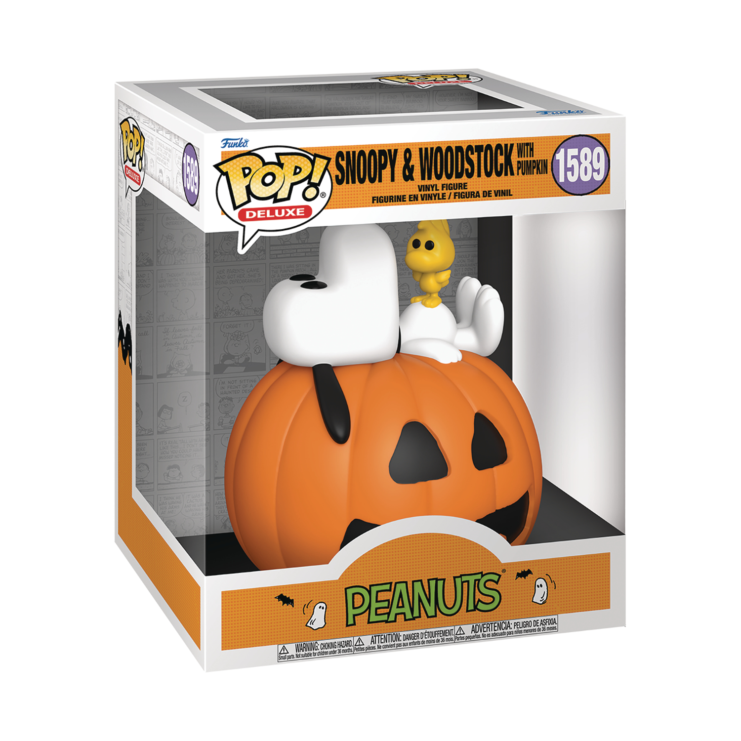 Pop Deluxe Great Pumpkin Charlie Brown Snoopy And Woodstock Vinyl Figure