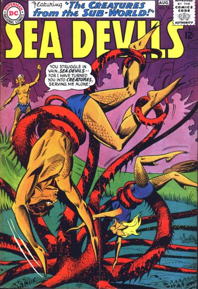 Sea Devils #18-Good Detached Centerfold Staples 