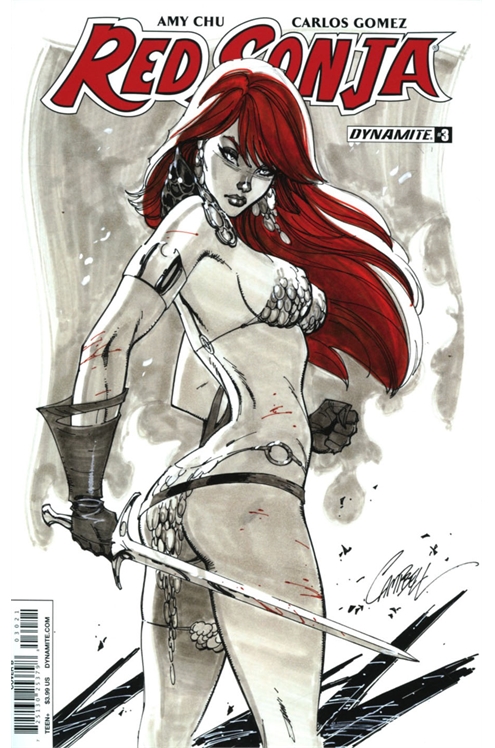 Red Sonja #3 J. Scott Campbell Variant Cover