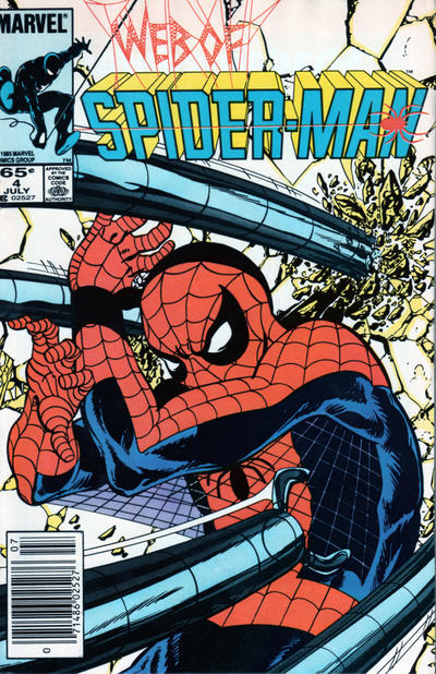 Web of Spider-Man #4 [Newsstand](1985)-Very Fine (7.5 – 9)