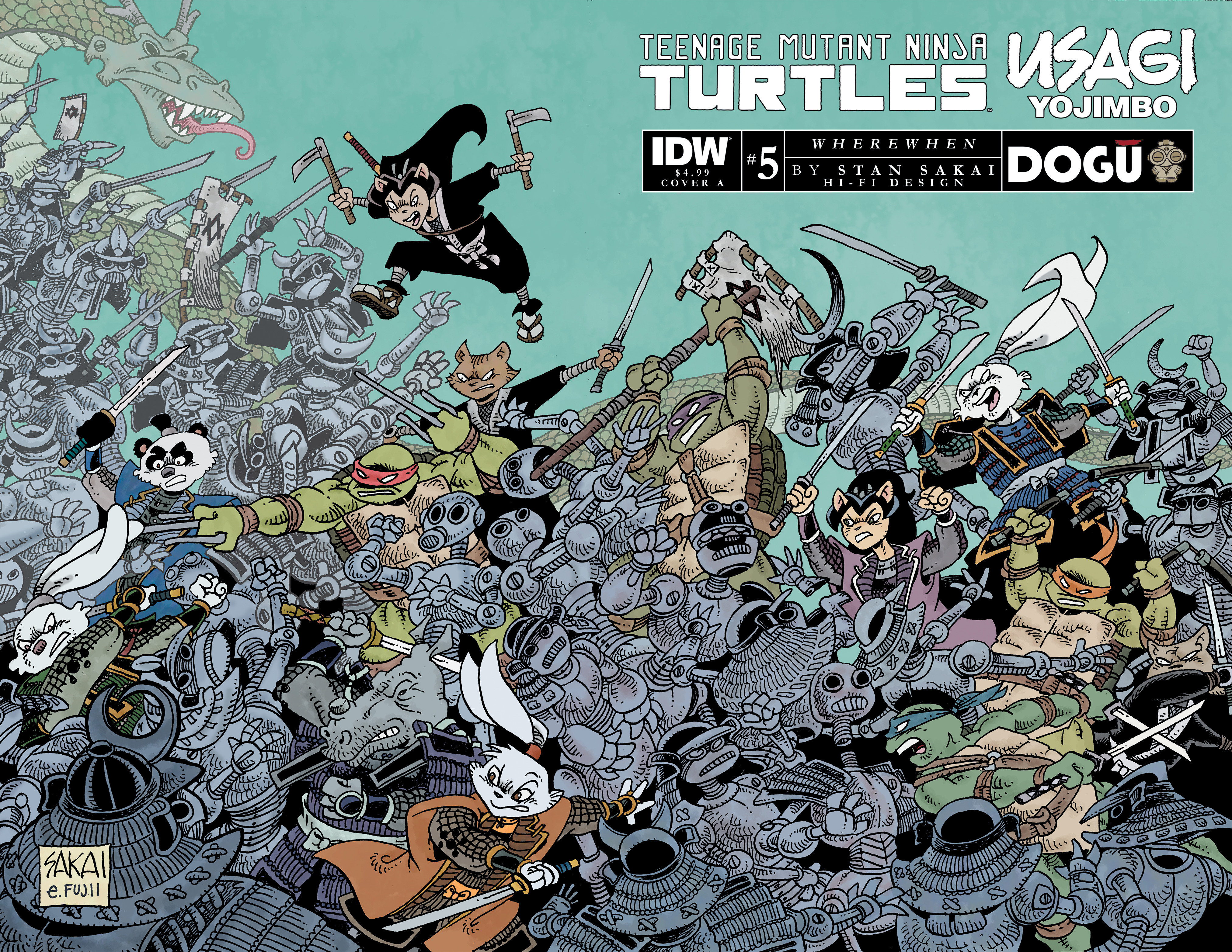 Teenage Mutant Ninja Turtles/Usagi Yojimbo WhereWhen #5 Cover A Sakai