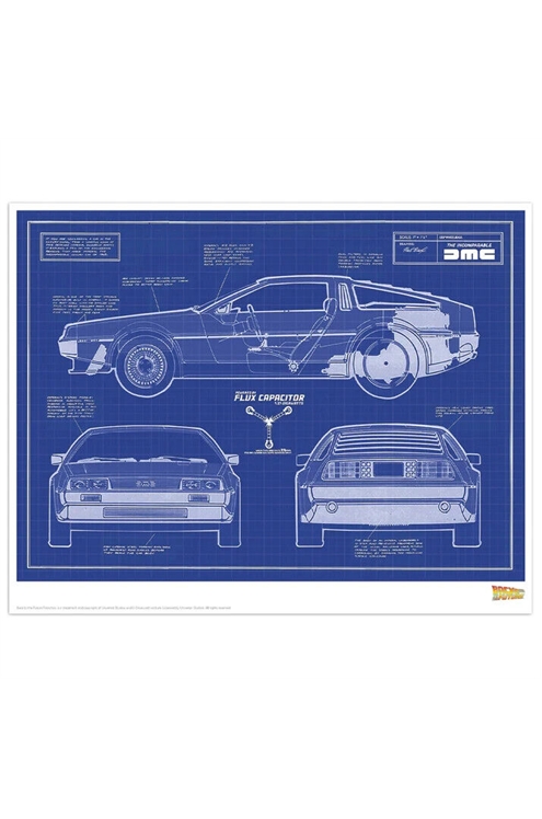 Back To The Future Blue Prints Limited Edition Art Print